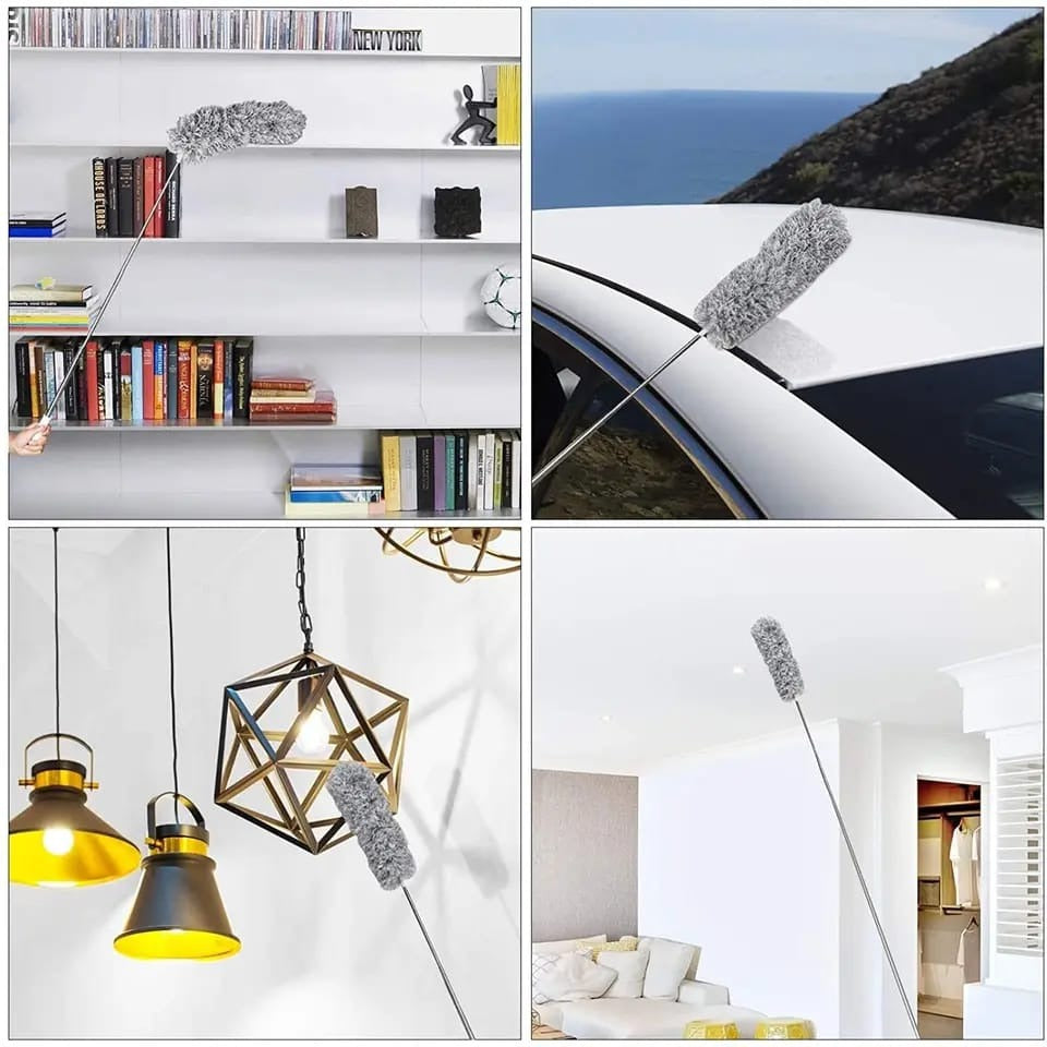 Flexible Microfiber Duster with Extendable Reach