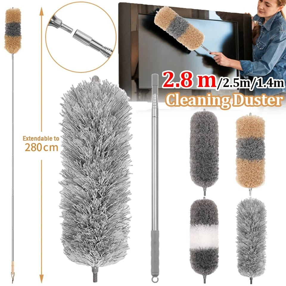 Flexible Microfiber Duster with Extendable Reach