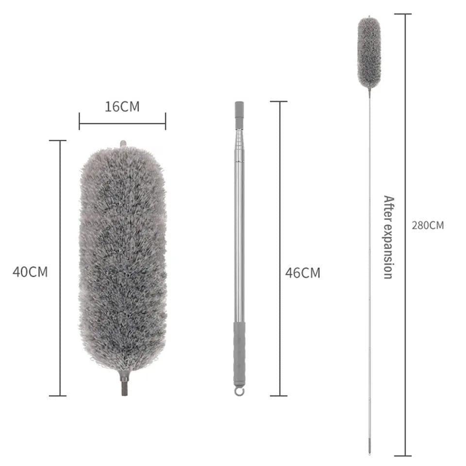 Flexible Microfiber Duster with Extendable Reach