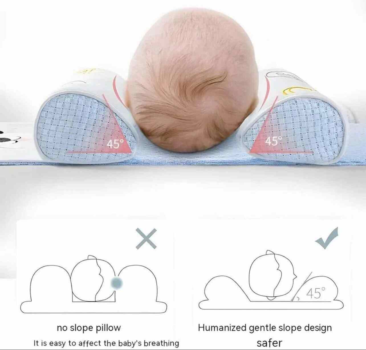Adjustable Infant Sleep Positioner Pillow